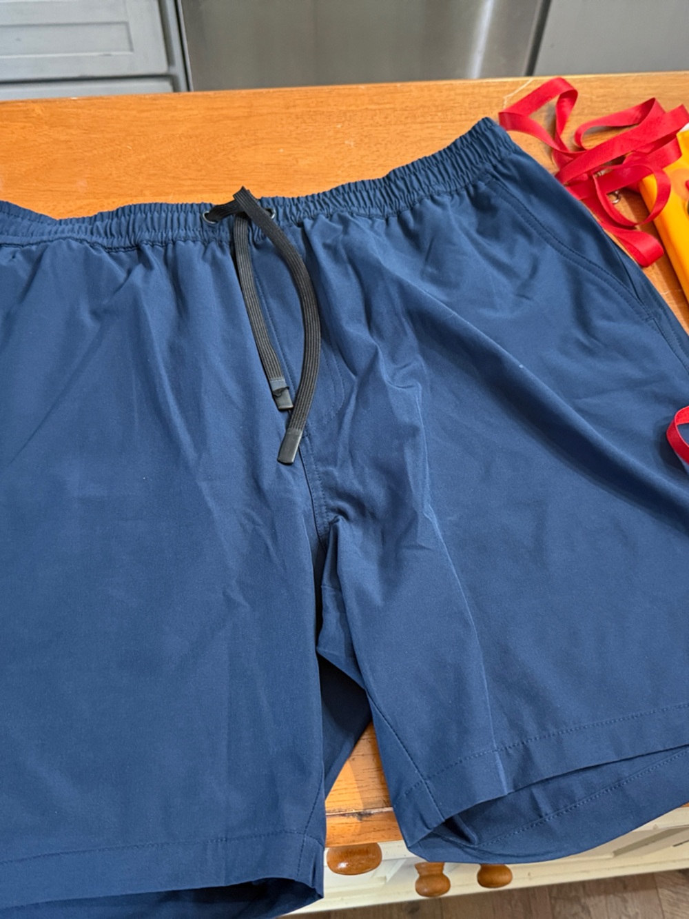 Navy Swim Shorts with Elastic Drawstring